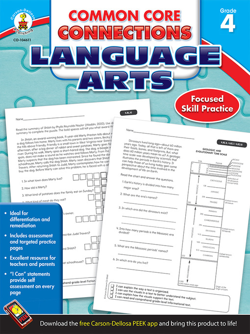 Title details for Common Core Connections Language Arts, Grade 4 by Carson Dellosa Education - Available